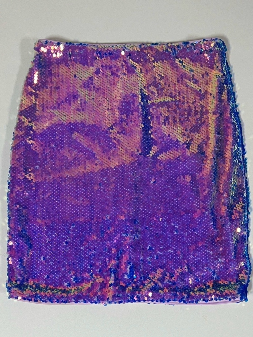 Windsor Purple Iridescent Sequin Sequins Bodycon Mini Skirt Bottoms Size S 💜✨